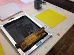 Silkscreening the first cover.